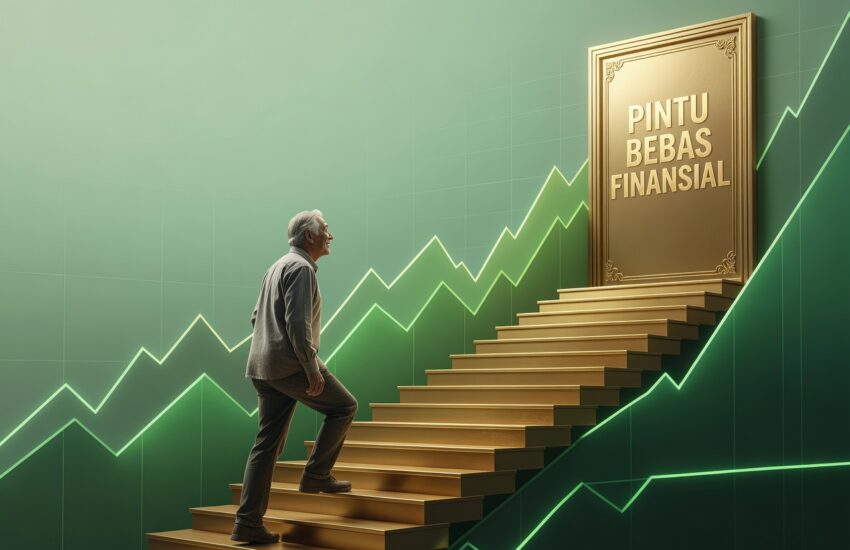 Grafik asset allocation index funds menuju financial freedom ala orang kaya