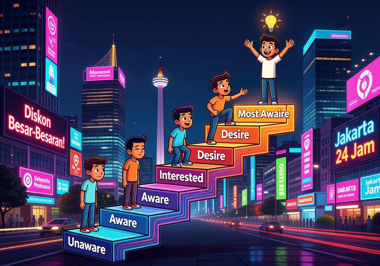 Awareness Levels: 5 Tahap yang Bikin Iklan Lu Ngena di Pasar Sophisticated 2025 1
