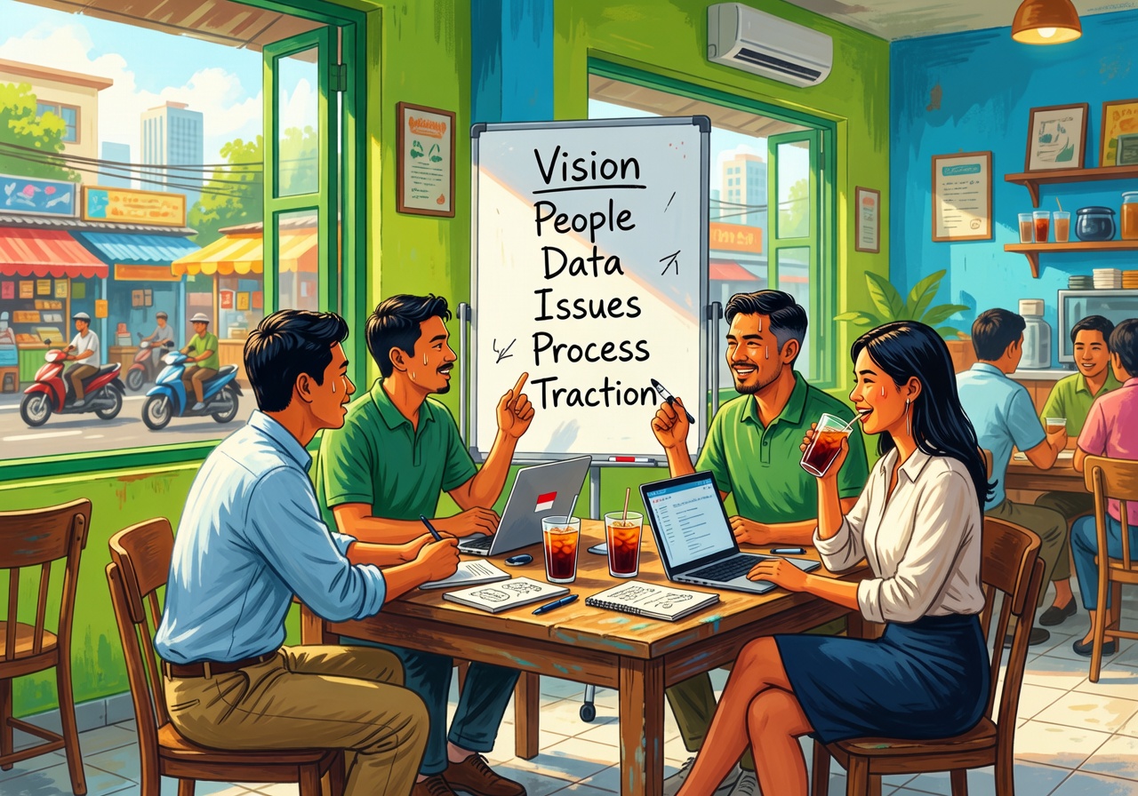 EOS Traction: Vision People Data Issues Process Biar Bisnis Lu Ngegas Stabil 2025 1