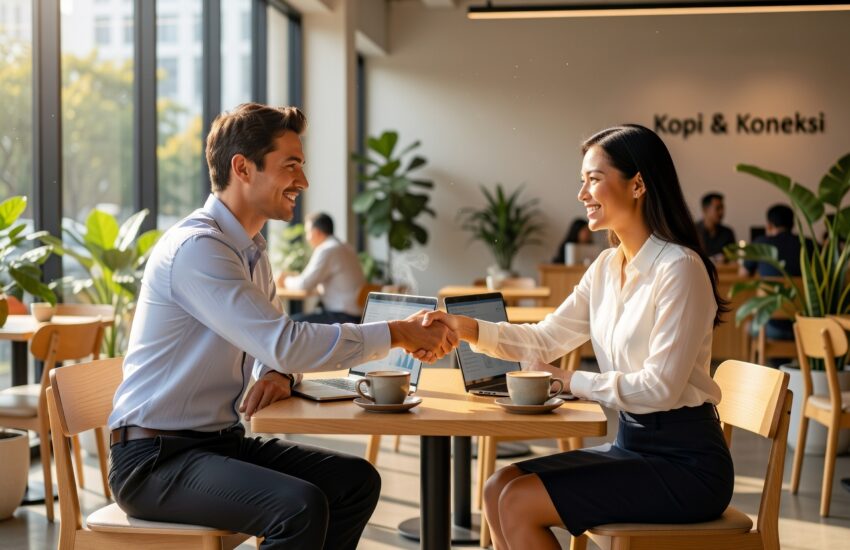 Dua salesperson bangun human-to-human connection melalui empathy dan authenticity di sales