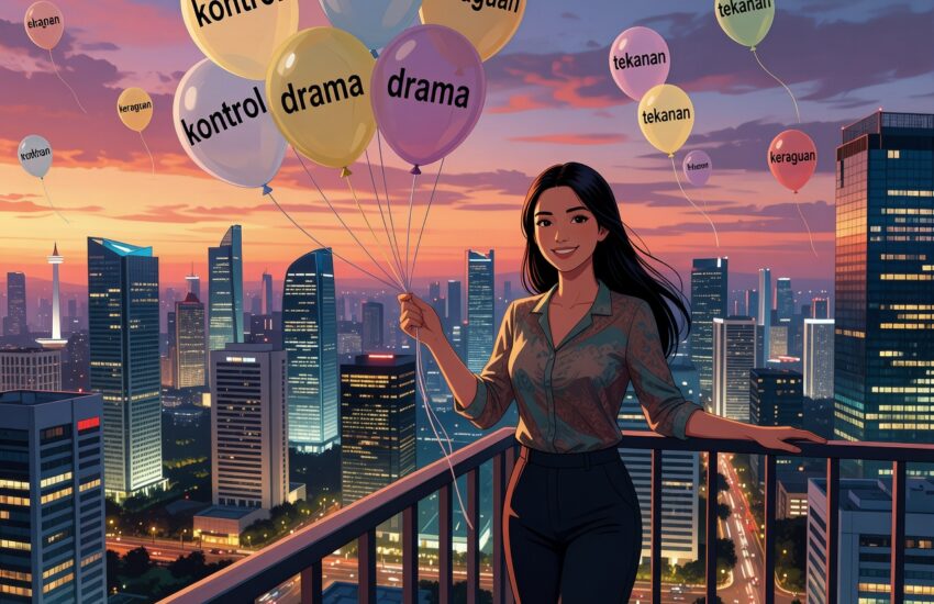 Wanita lepaskan balon kontrol untuk empowerment melalui release ala Let Them Theory Mel Robbins