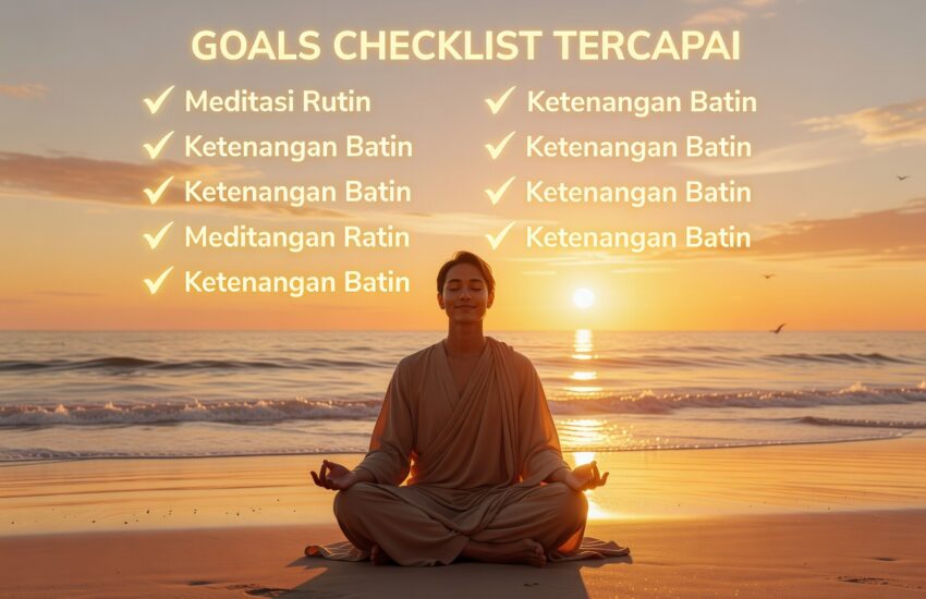 visualisasi goals sukses dengan faith di alam terbuka ala mindset positif