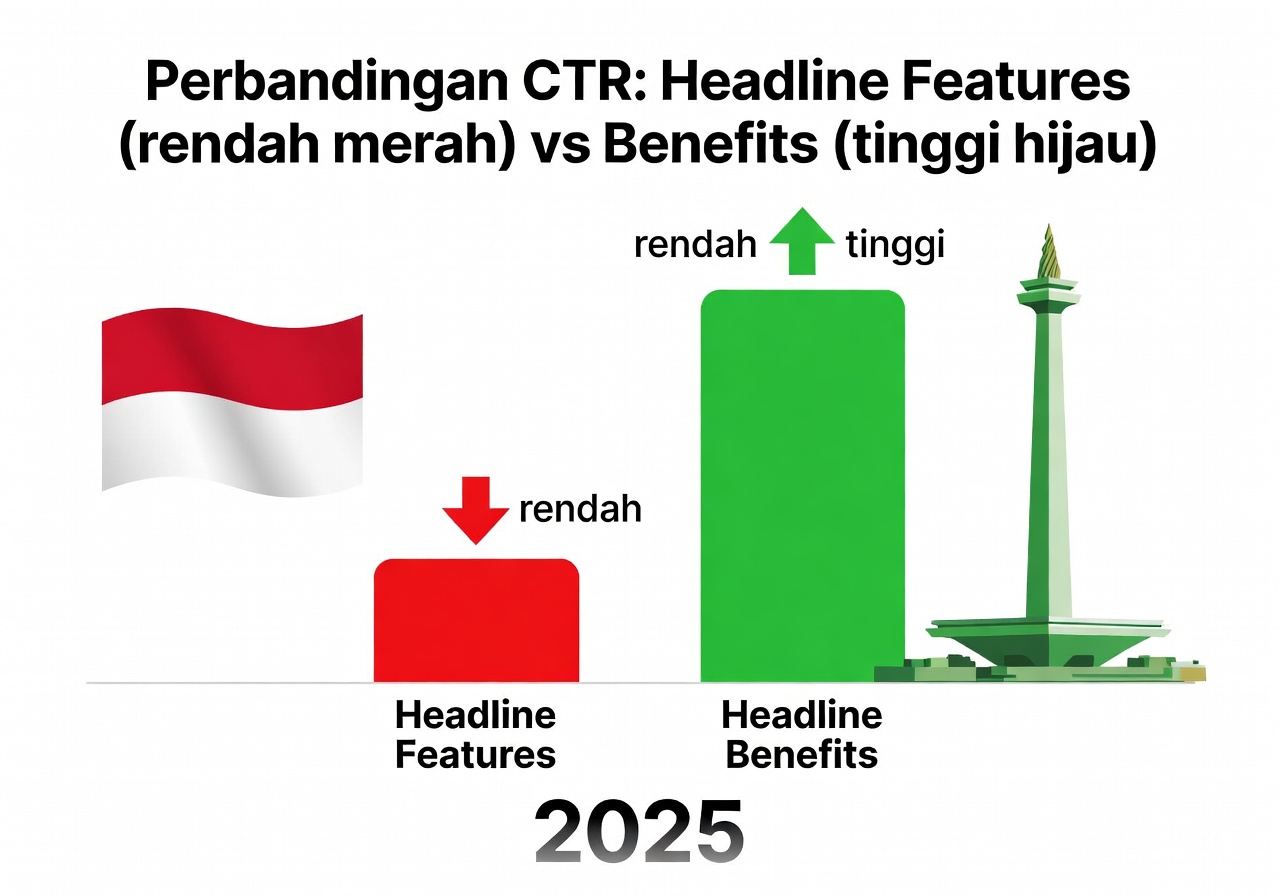 Features vs Benefits di Headlines: Rahasia Copywriting Dasar yang Naikin Konversi 2x Lipat 2