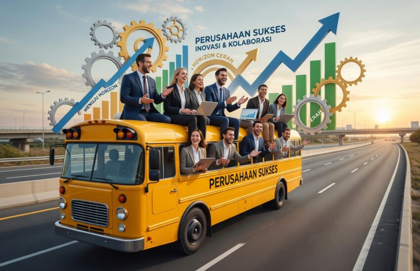 Get the right people on the bus ilustrasi konsep Good to Great Jim Collins untuk tim bisnis