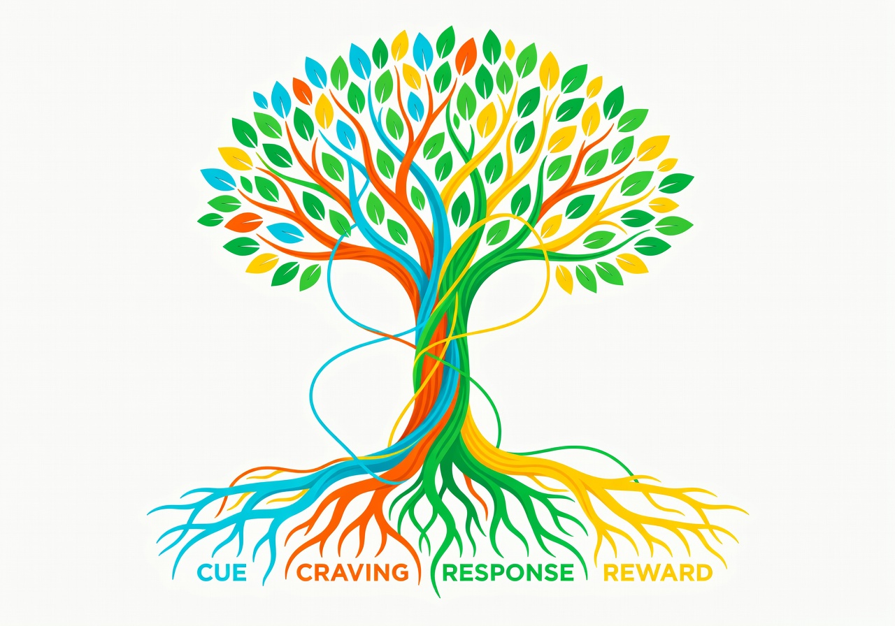 Kebiasaan Kecil Lu yang Bertumpuk Jadi Monster Produktif: 4 Laws of Behavior Change Cue Craving Response Reward 1