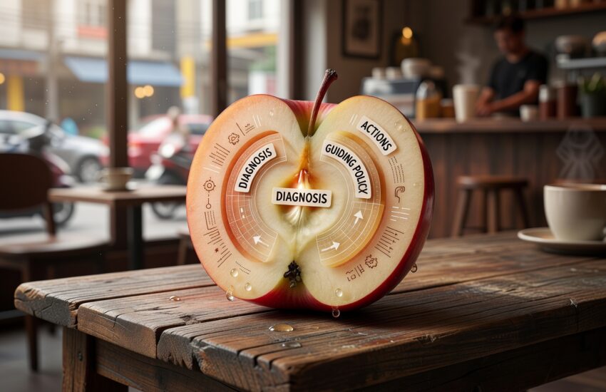 Kernel strategi Rumelt diagnosis guiding policy actions avoid fluff