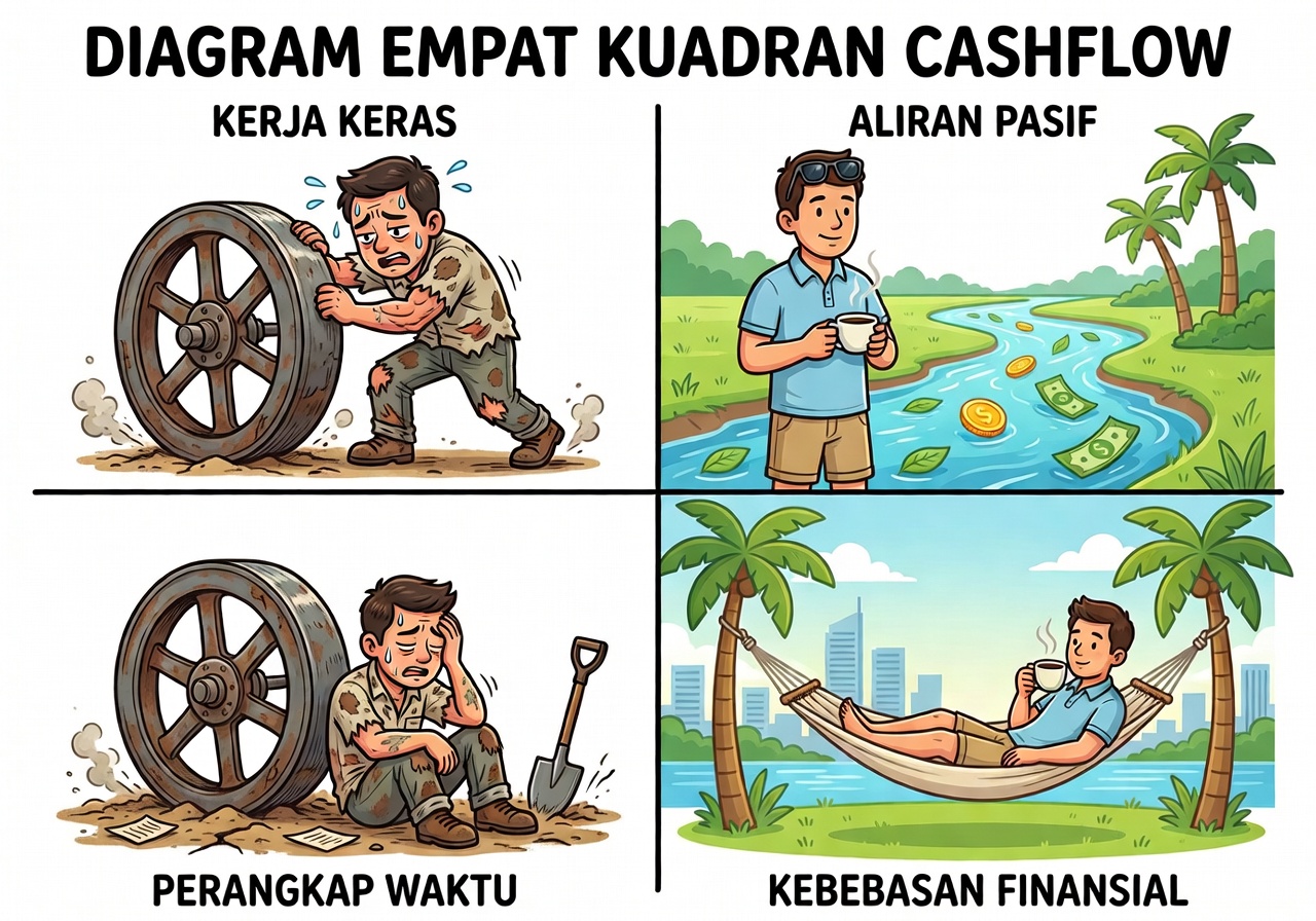 Pindah ke Sisi Kanan Kuadran Cashflow: Kunci Financial Freedom ala Kiyosaki 1