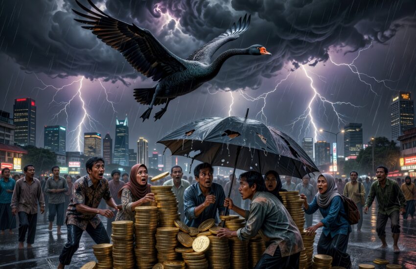 Ilustrasi black swan events di Jakarta: prepare for uncertainty dengan strategi robustness
