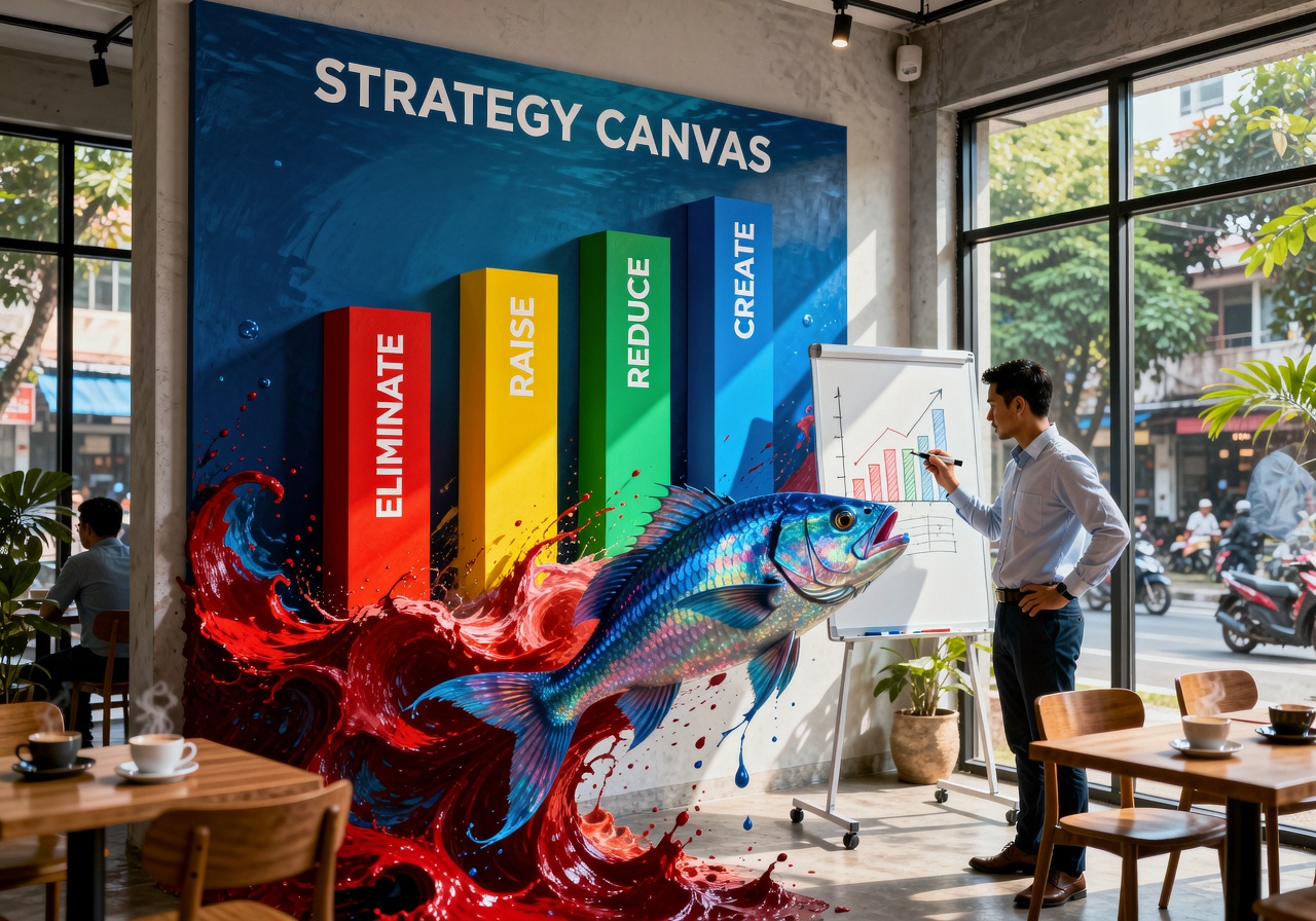 Rahasia Ciptakan Pasar Tanpa Saingan: Eliminate-Reduce-Raise-Create Framework dari Blue Ocean Strategy 1