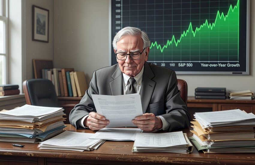 Warren Buffett membaca value investing principles dari surat tahunan Berkshire Hathaway